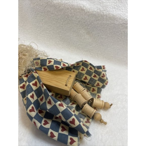 Vintage Hand Crafted Thread Wooden Spool Doll - Picture 8 of 9